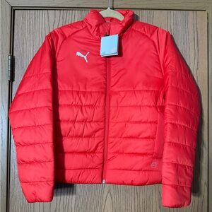 PUMA Kids Size Large Red Puffer Jacket Winter Coat New With Tags – (Warm-Cell)